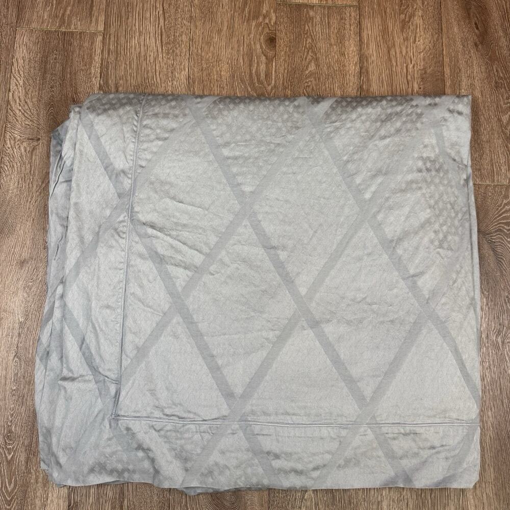 SFERRA King Duvet Cover Blue Gray Egyptian Cotton Italy RN 17415 Great Conditio
